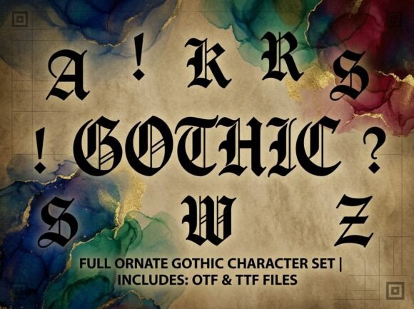 Gothic: Commanding Aura for Dark Romance & Medieval Script
