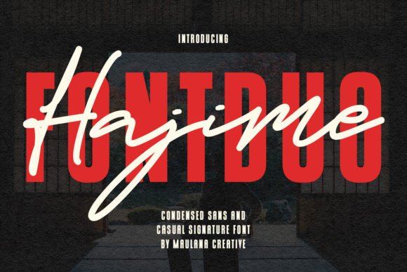 Hajime Font Duo: Where Modern Sans Meets Handwritten Script