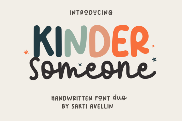 Kinder Someone Duo: A Handmade Font for Authentic Design