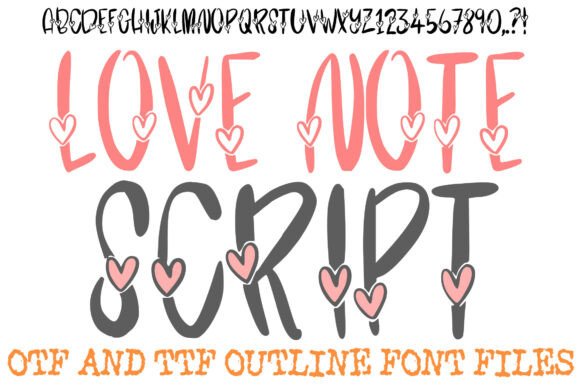 Love Note Script: A Font with a Secret Heart
