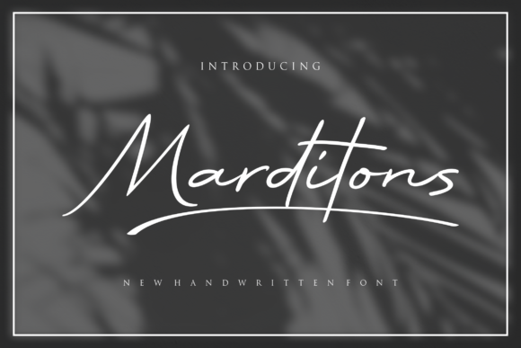 Marditons: A Handwritten Font That Balances Charm and Elegance