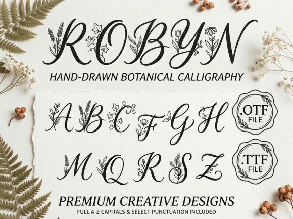 Robyn: Where Wild Gardens Meet Elegant Calligraphy