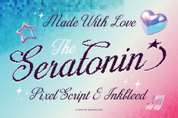 Seratonin: A Script Font with Pixel Soul
